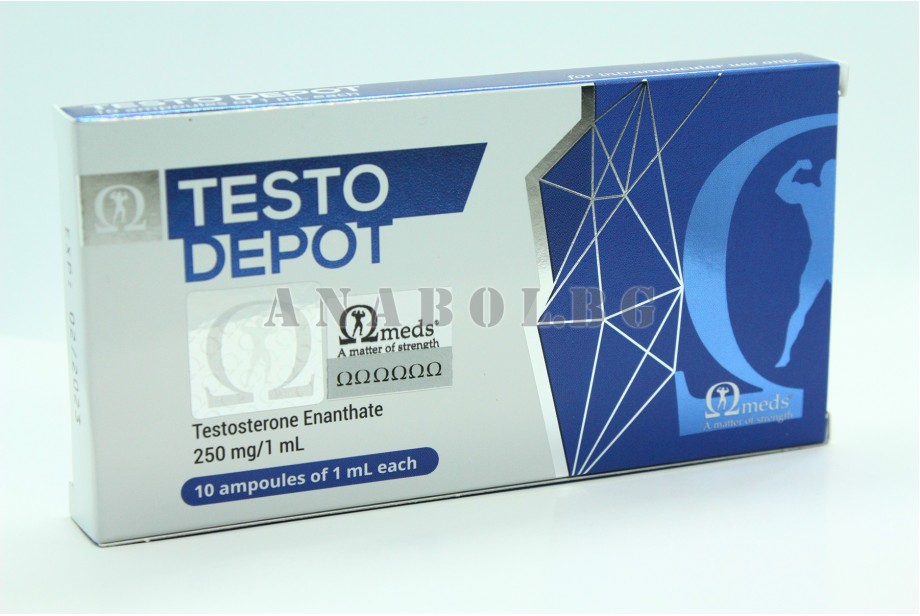 Testo Depot Omega Meds - Тестостерон 10 ампули